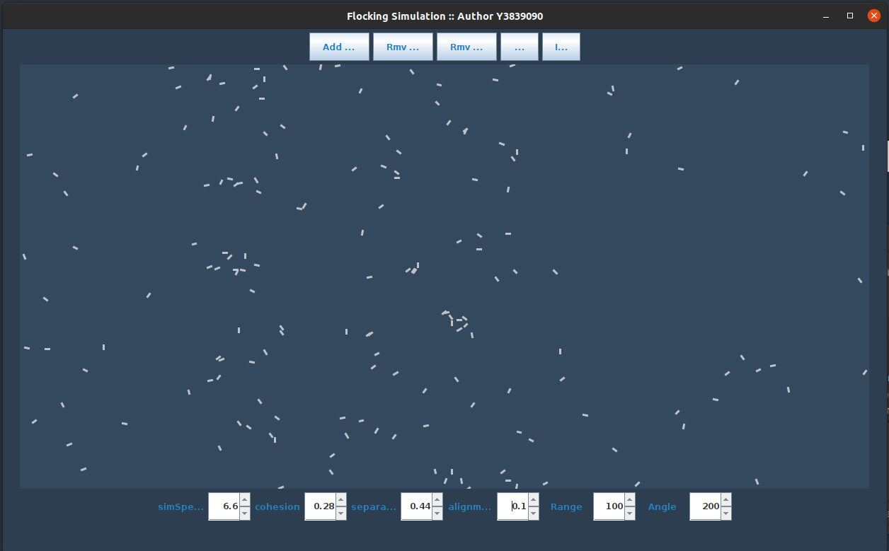 Flocking simulator